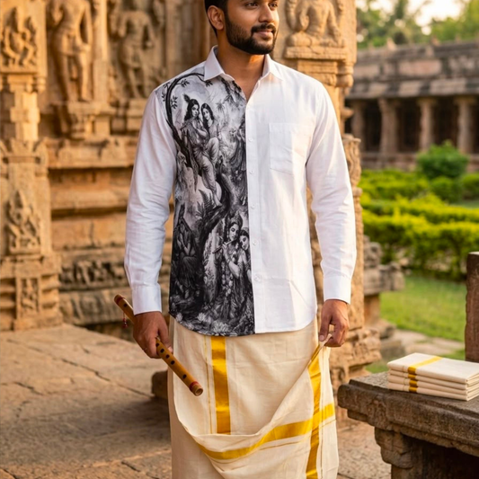 Onam Collection : Krishnan & Radha Full Sleev Shirt