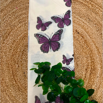 The Butterfly : Cotton Printed saree